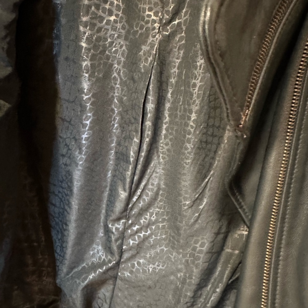 Sam Edelman dark green Leather Jacket - Picture 8 of 16